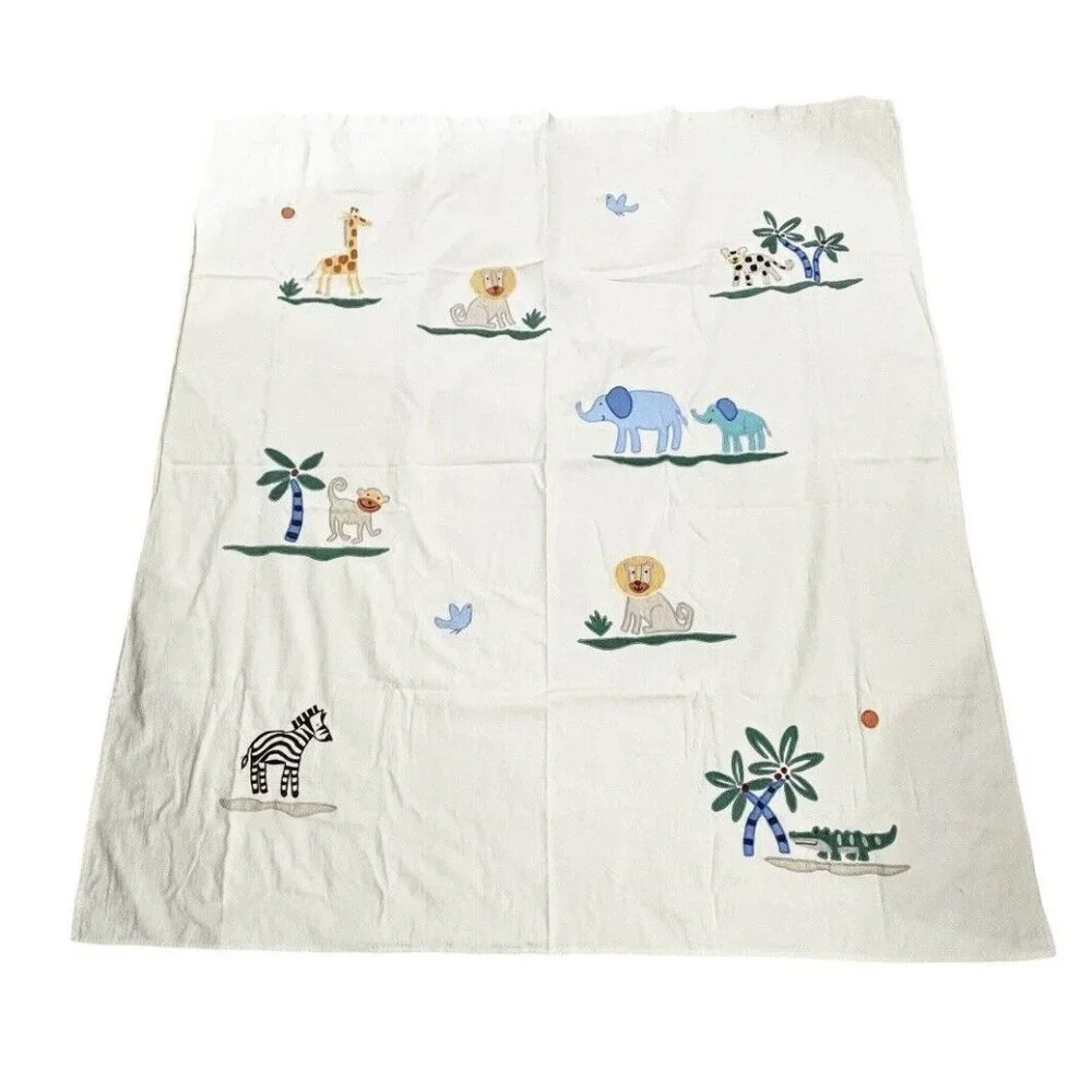 Kids Shower Curtain & Hooks See Description!! Jungle Animals Theme Decor